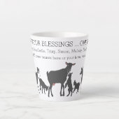 Tasse Latte Comptez Vos Bénédictions Votre Troupeau De Chèvre (Devant)