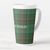 Tasse Latte Comté d'Irlande Dublin Tartan (Angle droit)