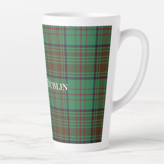 Tasse Latte Comté d'Irlande Dublin Tartan (Droite)