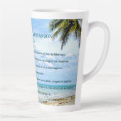 Tasse Latte Con Dios Todo Ciel Bleu Posible Conquista Metas (Droite)