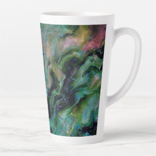 Tasse Latte Conception abstraite des couleurs vibrantes