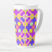 Tasse Latte Conception abstraite géométrique colorée (Angle droit)