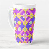 Tasse Latte Conception abstraite géométrique colorée (Angle gauche)