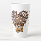Tasse Latte conception ambiance café (Devant)