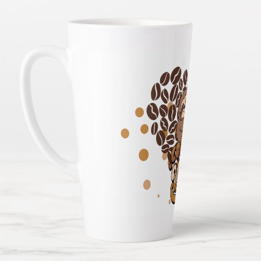 Tasse Latte conception ambiance café (Gauche)
