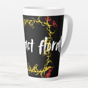 Tasse Latte Conception artistique de fleurs abstraites Fleur
