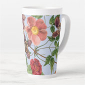 Tasse Latte Conception botanique vintage (Angle droit)