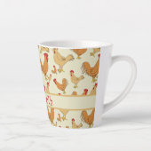 Tasse Latte Conception Brown du poulet Personnaliser (Droite)