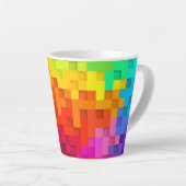 Tasse Latte Conception colorée Abstraite (Angle droit)