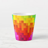 Tasse Latte Conception colorée Abstraite (Devant)