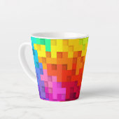 Tasse Latte Conception colorée abstraite-14839 (Angle gauche)