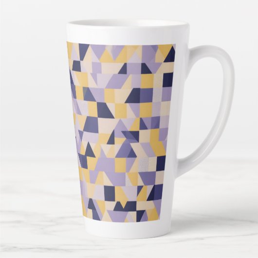 Tasse Latte Conception contemporaine de tons violets (Droite)