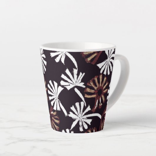 Tasse Latte Conception d'art bohème (Angle droit)