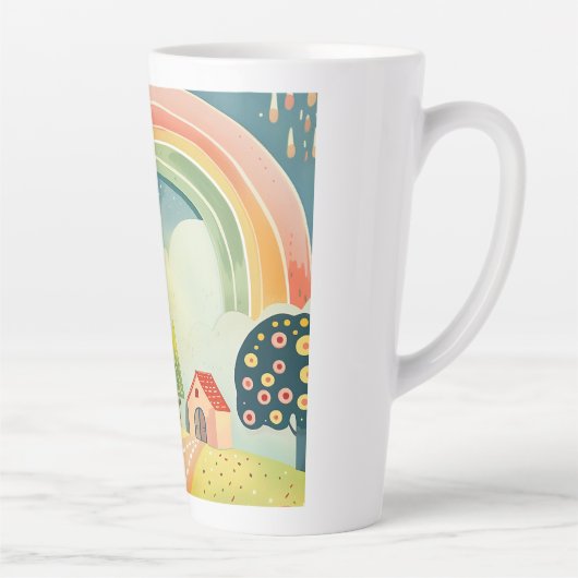 Tasse Latte Conception d'art de pépinière (Droite)
