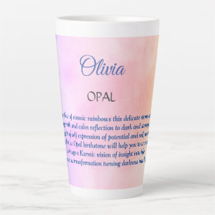 Tasse Latte Conception de Birthstone Opal en octobre