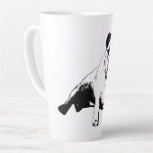 Tasse Latte Conception de bouledogue joueur (Angle gauche)