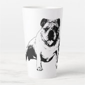 Tasse Latte Conception de bouledogue joueur (Devant)