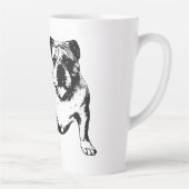 Tasse Latte Conception de bouledogue joueur (Droite)