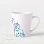 Tasse Latte Conception de broderie folklorique (Droite)
