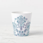 Tasse Latte Conception de broderie folklorique (Devant)