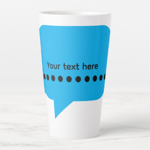 Tasse Latte Conception de bulles de dialogue personnalisées – 