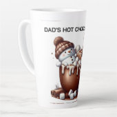 Tasse Latte Conception de cacao au bonhomme de neige mignon (Angle gauche)