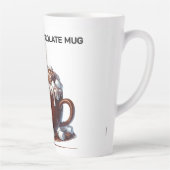 Tasse Latte Conception de cacao au bonhomme de neige mignon (Droite)
