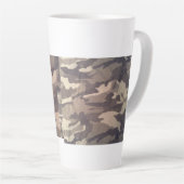 Tasse Latte Conception de camo rétro, design encore populaire, (Angle droit)