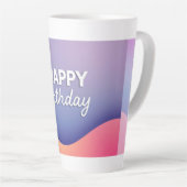 Tasse Latte Conception de Célébration d'Anniversaire (Angle droit)