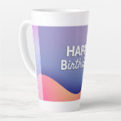 Tasse Latte Conception de Célébration d'Anniversaire (Angle gauche)