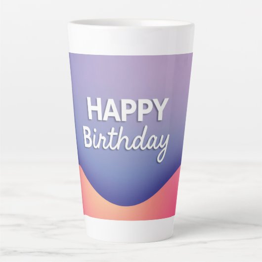 Tasse Latte Conception de Célébration d'Anniversaire (Devant)