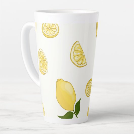 Tasse Latte Conception de citron en pâte tardive (Angle gauche)