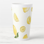 Tasse Latte Conception de citron en pâte tardive (Devant)