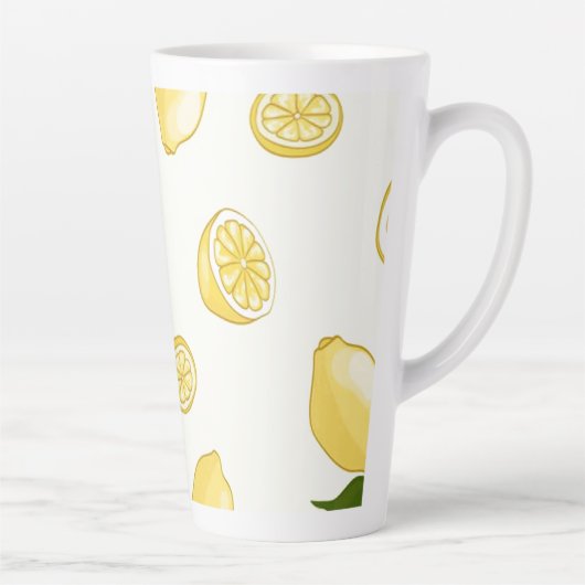 Tasse Latte Conception de citron en pâte tardive (Droite)