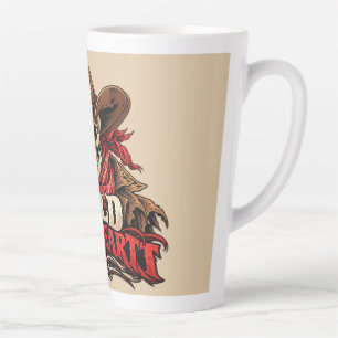 Tasse Latte Conception de cowboy squelette d'âme sauvage occid