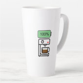 Tasse Latte Conception de dépendance au café (Angle droit)