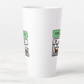 Tasse Latte Conception de dépendance au café (Devant)