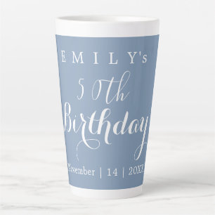 Tasse Latte Conception de fête d'anniversaire en typographie m
