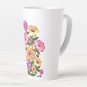 Tasse Latte Conception de fleurs à l'aquarelle-34063 (Angle droit)