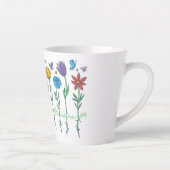 Tasse Latte Conception de fleurs en croissance (Droite)