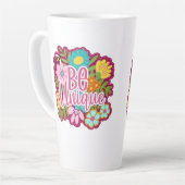Tasse Latte Conception de fleurs motivationnelles Soyez unique (Angle gauche)