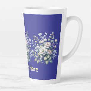Tasse Latte Conception de fleurs personnalisée