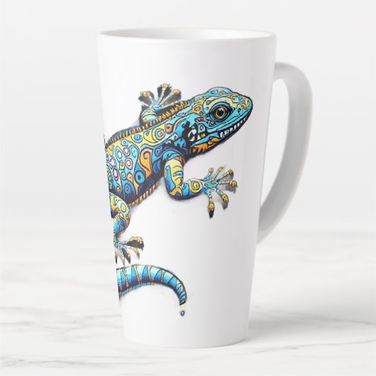 Tasse Latte Conception de Gecko Funky (Angle droit)