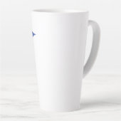 Tasse Latte conception de goutte d'eau bleue (Angle droit)