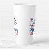 Tasse Latte Conception de la célébration de 250 ans de liberté (Devant)