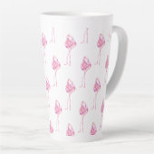 Tasse Latte Conception de la série de Flamants roses d'appel d (Angle droit)