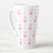 Tasse Latte Conception de la série de Flamants roses d'appel d (Angle gauche)