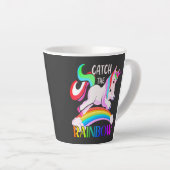 Tasse Latte Conception de licorne arc-en-ciel Catch (Angle droit)