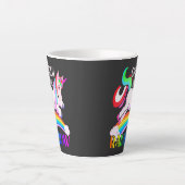 Tasse Latte Conception de licorne arc-en-ciel Catch (Devant)