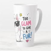 Tasse Latte Conception de lunettes de soleil pour chat cool (Angle droit)